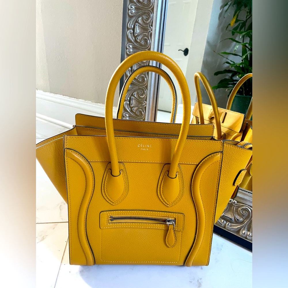 Celine Drummed Calfskin Mini
Luggage Ocre